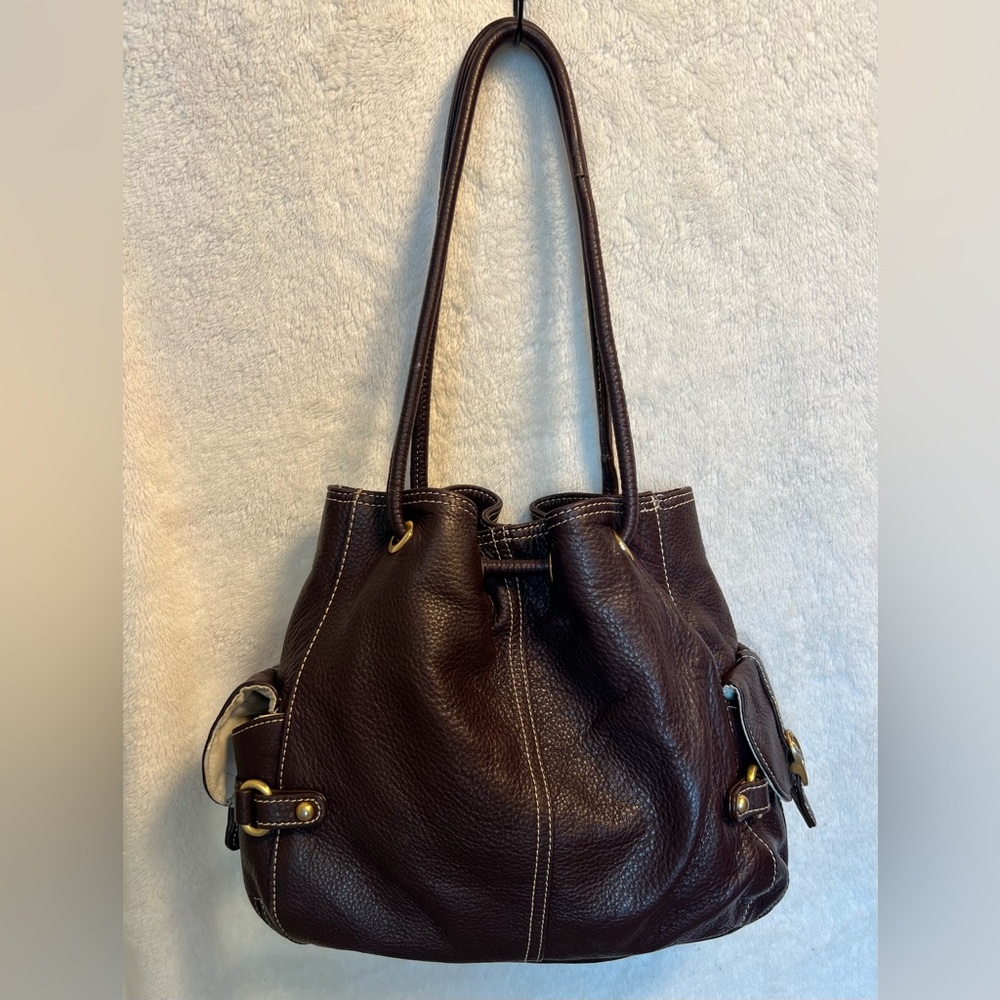 Elegant Brown Leather Tote Bag
